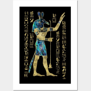 Egyptian Seth  Ornament Gold and Abalone Posters and Art